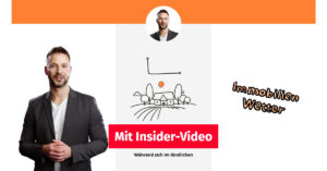 Das Immobilien-Wetter bleibt unbeständig - SATHI-Immobilien Mann steht vor Leinwand und erklärt die Entwicklung der Immobilienmärkte in Deutshland | Das Immobilien-Wetter bleibt unbeständig